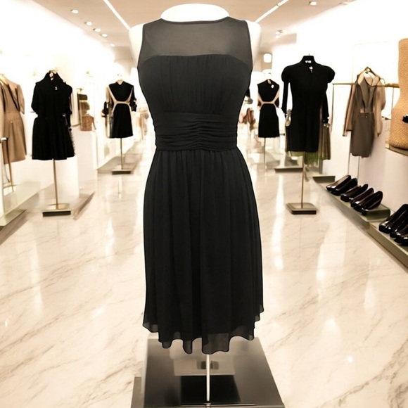 Dress Barn Dresses & Skirts - Dress Barn Collection Black Sleeveless Sheer Top Dress | Size 10